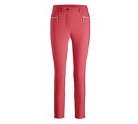 Stretch-Hose GOLDNER "Lange Schlupfhose BELLA", Damen, Gr. 48, N-Gr, rot, Obermaterial: 64% Baumwolle CO. 34% Polyester PES. 2% Elasthan EL., Basic, Hosen, Reißverschlusstaschen im VT Rückteil Gesäßta
