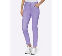 Stretch-Hose HEINE, Damen, Gr. 44, Normalgrößen, lila (lavendel), 72% Baumwolle, 25% Polyester, 3% Elasthan, unifarben, 7/8-Länge, Hosen (79980006-44) lavendel
