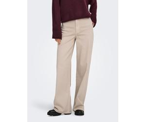 Stretch-Hose JDY "JDYIRIS STRETCH HW WIDE PANT PNT", Damen, Gr. XL (42), Länge 32, beige (chateau gray), Web, Obermaterial: 62% Baumwolle, 22% Viskose, 14% Polyester, 2% Elasthan, unifarben, regular f