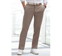 Stretch-Hose JOHN DEVIN "regular-fit", Herren, Gr. 33, Länge 32, grau (taupe), Jersey, Obermaterial: 67% Viskose, 29% Polyamid, 4% Elasthan, unifarben, regular fit lang, Hosen, bequeme Hose aus elasti