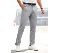 Stretch-Hose JOHN DEVIN "regular-fit", Herren, Gr. 36, Länge 32, grau (grau meliert), Jersey, Obermaterial: 67% Viskose, 29% Polyamid, 4% Elasthan, unifarben, regular fit lang, Hosen, bequeme Hose aus