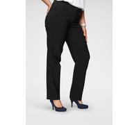 Stretch-Hose KJBRAND "Babsie Bengaline: Bequemer Oberschenkel", Damen, Gr. 44, N-Gr, blau (marine), Web, Obermaterial: 80% Viskose, 17% Polyamid, 3% Elasthan, unifarben, Basic, bequem lang, Hosen, aus