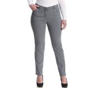 Stretch-Hose KJBRAND "Betty", Damen, Gr. 44 (22), K-Gr, grau (grau, kurzgrößen), Denim/Jeans, Obermaterial: 78% Baumwolle, 18% Polyester, 4% Elasthan, gerade lang, Hosen, super Stretch (42278448-44) g