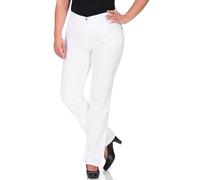 Stretch-Hose KJBRAND "Betty", Damen, Gr. 44, N-Gr, weiß, Denim/Jeans, Obermaterial: 78% Baumwolle, 18% Polyester, 4% Elasthan, gerade lang, Hosen, super Stretch (11409362-44) weiß