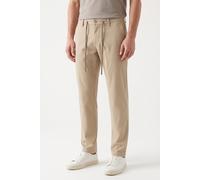 Stretch-Hose MAC "Pedro", Herren, Gr. 34, Länge 32, beige (smoothly beige), Twill, Obermaterial: 77% Baumwolle, 20% Polyamid, 3% Elasthan, klassisch lang, Hosen, Bund mit sportivem Tunnelzug (10590558
