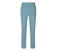 Stretch-Hose MADELEINE "Hose Schlanke Jacquard-Hose zum Schlüpfen", Damen, Gr. 40, N + K Gr, weiß (weiß, lagune), Obermaterial: 73% Baumwolle CO. 23% Polyamid PA. 4% Elasthan EL., Modern, Hosen (71605