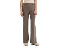 Stretch-Hose MARC O'POLO "MARTHE Flared", Damen, Gr. 40, N-Gr, chalky braun, Web, Obermaterial: 58% Baumwolle, 32% Modal, 7% Polyester, 3% Elasthan, ausgestellt lang, Hosen, Model MARTHE flared fit, s