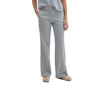 Stretch-Hose MARC O'POLO "MARTHE Flared", Damen, Gr. 44, N-Gr, grau horizon, Web, Obermaterial: 58% Baumwolle, 32% Modal, 7% Polyester, 3% Elasthan, ausgestellt lang, Hosen, Model MARTHE flared fit, s