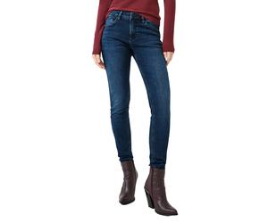 Stretch-Hose QS, Damen, Gr. 36, Länge 32, blau, Denim/Jeans, Obermaterial: 99% Baumwolle, 1% Elasthan. Futter: 70% Polyester, 30% Baumwolle, unifarben, skinny fit lang, Hosen, Slim Fit Jeans mit Stret