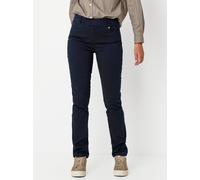 Stretch-Hose RELAXED "Alice Slim", Damen, Gr. 40K, Kurz, blau (dunkelblau 581), Web, Obermaterial: 69% Baumwolle CO. 29% Polyester PES. 2% Elasthan EL., unifarben, slim fit normal, Hosen, mit sehr beq