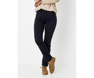 Stretch-Hose RELAXED "Meine beste Freundin Slim", Damen, Gr. 46, Lang, blau (navy 591), Web, Obermaterial: 69% Baumwolle CO. 29% Polyester PES. 2% Elasthan EL., unifarben, slim fit normal, Hosen, in s