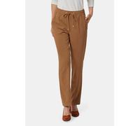 Stretch Hose SARA in Veloursleder-Optik braun 20 lang