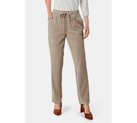 Stretch Hose SARA in Veloursleder-Optik braun 24 lang