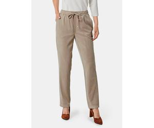 Stretch Hose SARA in Veloursleder-Optik braun 25 lang
