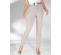 Stretch-Hose STEHMANN, Damen, Gr. 104, Langgrößen, grau (stein), 72% Viskose, 25% Polyamid, 3% Elasthan, unifarben, lang, Hosen (66892129-104) stein