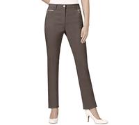 Stretch-Hose STEHMANN, Damen, Gr. 104, Langgrößen, grau (taupe), 72% Viskose, 25% Polyamid, 3% Elasthan, unifarben, lang, Hosen (37364530-104) taupe