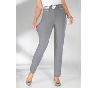 Stretch-Hose STEHMANN, Damen, Gr. 235, Extrakurzgrößen, grau, 72% Viskose, 25% Polyamid, 3% Elasthan, unifarben, lang, Hosen (590910-235) grau