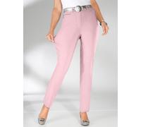 Stretch-Hose STEHMANN, Damen, Gr. 42, Normalgrößen, rosa (rosé), 72% Viskose, 25% Polyamid, 3% Elasthan, unifarben, lang, Hosen (863700-42) rosé