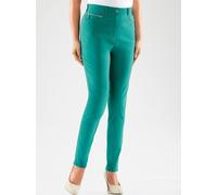 Stretch-Hose STEHMANN, Damen, Gr. 44, Normalgrößen, grün (smaragdgrün), 72% Viskose, 25% Polyamid, 3% Elasthan, unifarben, lang, Hosen, Topseller (298058-44) smaragdgrün