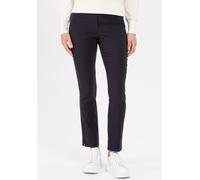 Stretch-Hose STEHMANN "INA", Damen, Gr. 42, N-Gr, blau (marine), Web, Obermaterial: 72% Viskose, 25% Polyamid, 3% Elasthan, unifarben, figurbetont knöchellang, Hosen Stretch-Hose, mit Stretch, Topsell