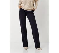 Stretch-Hose TONI "Jenny Wide Leg", Damen, Gr. 38, N-Gr, blau (dunkelblau), Web, Obermaterial: 70% Viskose, 25% Polyamid, 5% Elasthan, unifarben, weit knöchellang, Hosen, bi-elastisch, für eine bequem