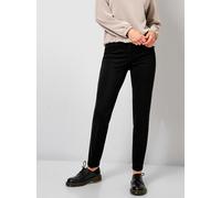 Stretch-Hose TONI "Jolie 7/8", Damen, Gr. 42, Lang, schwarz (schwarz 891), Jersey, Obermaterial: 70% Viskose CV. 25% Polyamid PA. 5% Elasthan EL., unifarben, slim fit 7/8-Länge, Hosen, mit Bügelfalten