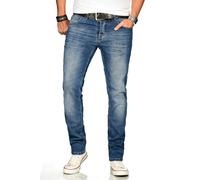 Stretch-Jeans ALESSANDRO SALVARINI "ASAngelo", Herren, Gr. W31 L32, Länge 32, blau (as, 173, blau), Obermaterial: 98% Baumwolle, 2% Elasthan, regular fit, Jeans, Angenehme Passform durch vorhandenen E