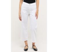 Stretch-Jeans ANGELS "LINN POCKET", Damen, Gr. 34, K-Gr, weiß, kurz, Denim/Jeans, Obermaterial: 91% Baumwolle, 6% Polyester, 3% Elasthan, relaxed fit ca. Mitte Wade, Jeans Stretch-Jeans, in modisch ve