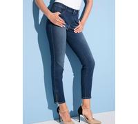 Stretch-Jeans ASCARI, Damen, Gr. 46, Normalgrößen, blau (blau, schwarz), 50% Baumwolle, 40% Lyocell, 7% Elastomultiester, 3% Elasthan, unifarben, lang, Jeans (78525327-46) blau, schwarz