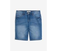 Stretch-Jeans-Bermuda mit farbigem Umschlag 46