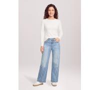 Stretch-Jeans CARTOON "Damen im Used-Look", Damen, Gr. 46, Normalgrößen, blau, Obermaterial: 99% Baumwolle, 1% Elasthan, weit, Jeans (24410246-46) blau