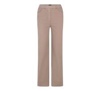 Stretch-Jeans GOLDNER "Kurzgröße Bequeme Jeanshose VERA", Damen, Gr. 24, K-Gr, beige (taupe), Obermaterial: 83% Baumwolle CO. 15% Polyester PES. 2% Elasthan EL., Basic, weit, Jeans, runde Eingriffstas