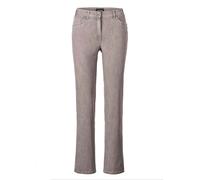 Stretch-Jeans GOLDNER "Kurzgröße Denimhose mit Stretchkomfort", Damen, Gr. 24, K-Gr, beige (helltaupe), Obermaterial: 83% Baumwolle CO. 16% Polyester PES. 1% Elasthan EL., normal, Jeans, Ohne (6811304