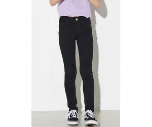 Stretch-Jeans KIDS ONLY "KONRAIN", Mädchen, Gr. 128, N-Gr, schwarz, Denim/Jeans, Obermaterial: 53% Viskose, 29% Baumwolle, 17% Polyester, 1% Elasthan, unifarben, skinny fit lang, Jeans (33938831-128)