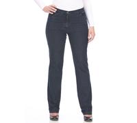 Stretch-Jeans KJBRAND "Betty Denim Stretch", Damen, Gr. 56/28, K-Gr, blau (schwarz, blau), Denim/Jeans, Obermaterial: 85% Baumwolle, 13% Polyester, 2% Elasthan, leichte Abriebeffekte, Basic lang, Jean