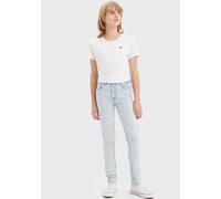 Stretch-Jeans LEVI'S KIDS "720™ HIGH RISE SUPER SKINNY", Mädchen, Gr. 4 (104), N-Gr, silber (silber linin), Denim/Jeans, Obermaterial: 67% Baumwolle, 29% Polyester, 3% Viskose, 1% Elasthan, skinny fit