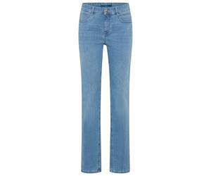 Stretch-Jeans MAC "Angela", Damen, Gr. 40, Länge 32, summer light blau basic, Denim/Jeans, Obermaterial: 98% Baumwolle, 2% Elasthan, figurbetont lang, Jeans, schmal geschnitten (39252225-40) summer li