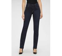 Stretch-Jeans MAC "Dream", Damen, Gr. 36, Länge 34, blau (dunkelblau used34), Denim/Jeans, Obermaterial: 66% Baumwolle, 31% Polyester, 3% Elasthan, Abriebeffekte, eng normal, Jeans, mit Stretch für de