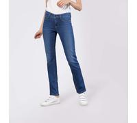 Stretch-Jeans MAC "Dream", Damen, Gr. 40, Länge 28, mid blau authentic wash28, Denim/Jeans, Obermaterial: 88% Baumwolle, 9% Polyester, 3% Elasthan, casual, eng normal, Jeans, mit Stretch für den perfe