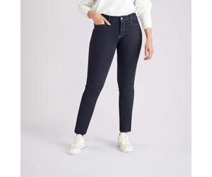 Stretch-Jeans MAC "Dream", Damen, Gr. 40, Länge 28, blau (schwarz rinsewash28), Denim/Jeans, Obermaterial: 65% Baumwolle, 31% Polyester, 4% Elasthan, eng normal, Jeans, mit Stretch für den perfekten S