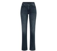 Stretch-Jeans MAC "Dream", Damen, Gr. 42, Länge 32, blau (schwarz authentic used), Denim/Jeans, Obermaterial: 91% Baumwolle, 6% Polyester, 3% Elasthan, eng normal, Jeans, mit Stretch für den perfekten