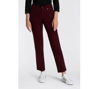 Stretch-Jeans MAC "Melanie", Damen, Gr. 34, Länge 32, bordeaux ppt, Denim/Jeans, Obermaterial: 95% Baumwolle, 3% Polyester, 2% Elasthan, figurbetont lang, Jeans Stretch-Jeans, Gerade geschnitten (6179
