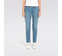 Stretch-Jeans MAC "Melanie", Damen, Gr. 44, Länge 34, summer light blau basic, Denim/Jeans, Obermaterial: 97% Baumwolle, 3% Elasthan, figurbetont lang, Jeans Stretch-Jeans, Gerade geschnitten (9891222
