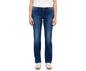 Stretch-Jeans MUSTANG "Crosby Relaxed Straight", Damen, Gr. 29, Länge 32, blau (medium), Denim/Jeans, Obermaterial: 78% Baumwolle, 10% Lyocell, 9% Elastomultiester, 3% Elasthan, straight fit lang, Jea