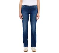 Stretch-Jeans MUSTANG "Crosby Relaxed Straight", Damen, Gr. 33, Länge 32, medium, Denim/Jeans, Obermaterial: 78% Baumwolle, 10% Lyocell, 9% Elastomultiester, 3% Elasthan, straight fit lang, Jeans, Seh