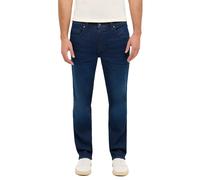 Stretch-Jeans MUSTANG "Style Washington Straight", Herren, Gr. 32, Länge 34, blau (medium schwarz 14), Denim/Jeans, Obermaterial: 99% Baumwolle, 1% Elasthan, relaxed fit lang, Jeans (24704317-32) medi