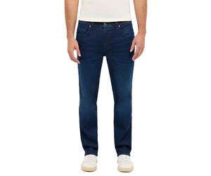 Stretch-Jeans MUSTANG "Style Washington Straight", Herren, Gr. 34, Länge 32, medium schwarz 14, Denim/Jeans, Obermaterial: 99% Baumwolle, 1% Elasthan, relaxed fit lang, Jeans (72643658-34) medium schw