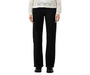 Stretch-Jeans QS "CATIE Wide Leg", Damen, Gr. 36, Länge 30, grau (dunkelgrau), Denim/Jeans, Obermaterial: 91% Baumwolle, 7% Elastomultiester, 2% Elasthan, unifarben, slim fit knöchellang, Jeans, 5-Poc