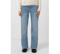 Stretch-Jeans QS "CATIE Wide Leg", Damen, Gr. 44, Länge 30, light blau used, Denim/Jeans, Obermaterial: 91% Baumwolle, 7% Elastomultiester, 2% Elasthan. Futter: 65% Polyester, 35% Baumwolle, unifarben