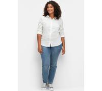 Stretch-Jeans SHEEGO, Damen, Gr. 88, Langgrößen, blau (blau denim), 96% Baumwolle, 4% Elasthan, unifarben, lang, Jeans (51635549-88) blau denim